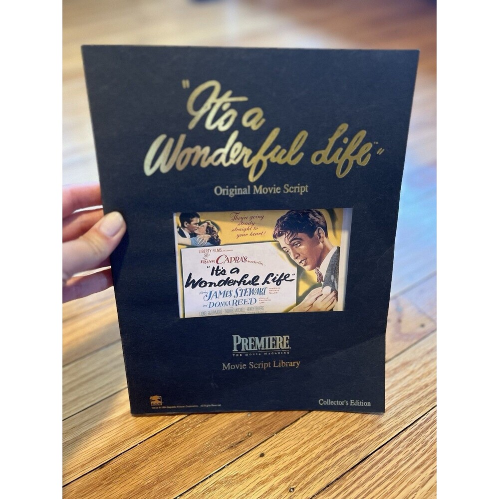 It's A Wonderful Life Original Movie Script Premiere Collectors Edition 1994 VTG